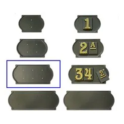 Targa civico (26x12cm) per 3 numeri SERIE ANTICA Grigio ghisa 50TG3 VRGH - immagine 1