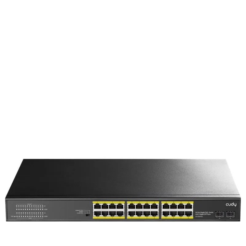 Switch Cudy 24 porte Gigabit 2 SFP 56 Gbps PoE+ Budget 300 W Rack AC - immagine 1