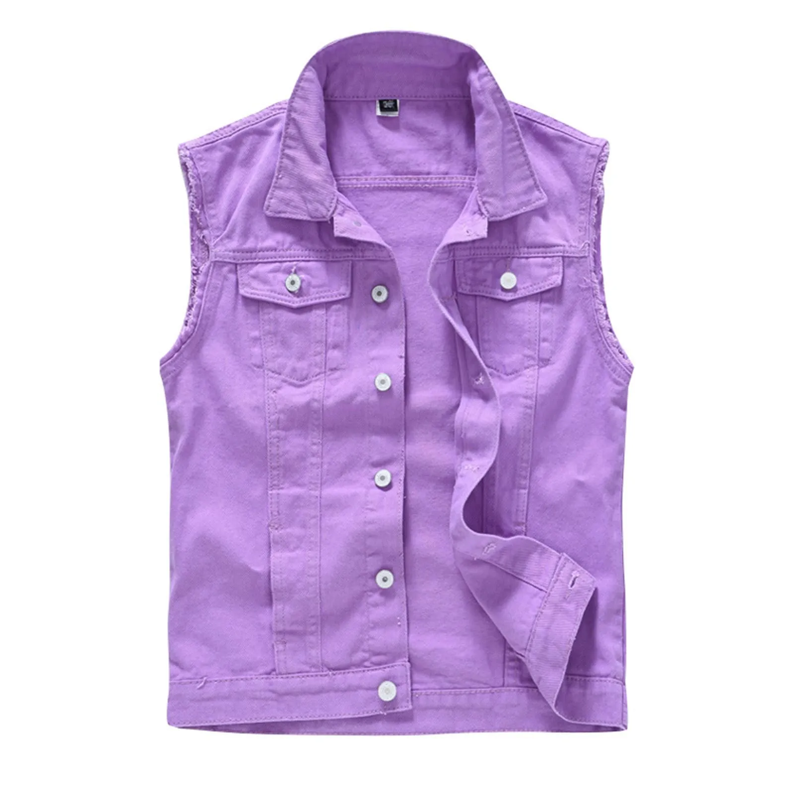 Gilet in jeans da uomo, mimetico, per il tempo libero, per fotografo, senza maniche, per attività all'aria aperta, campeggio, multi-tasca, senza maniche, gilet in jeans, G viola., 4XL - immagine 1