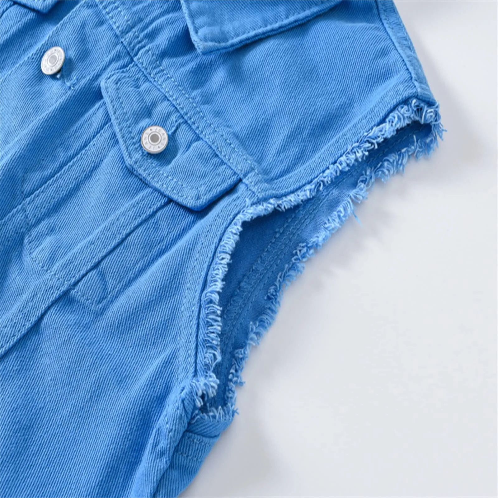 Gilet in jeans da uomo, mimetico, per il tempo libero, per fotografo, senza maniche, per attività all'aria aperta, campeggio, multi-tasca, senza maniche, gilet in jeans, G blu cielo., XL - immagine 5