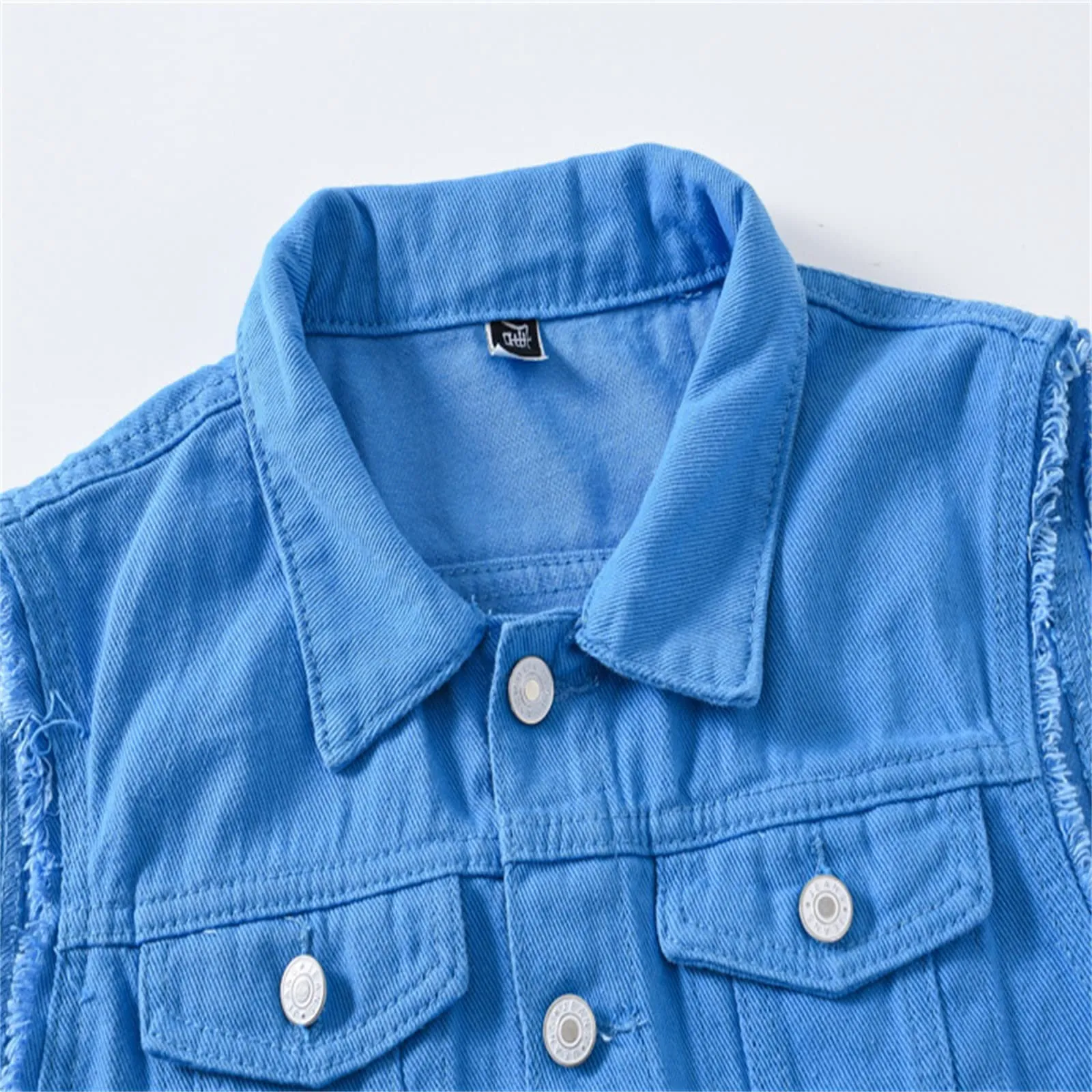 Gilet in jeans da uomo, mimetico, per il tempo libero, per fotografo, senza maniche, per attività all'aria aperta, campeggio, multi-tasca, senza maniche, gilet in jeans, G blu cielo., XL - immagine 6