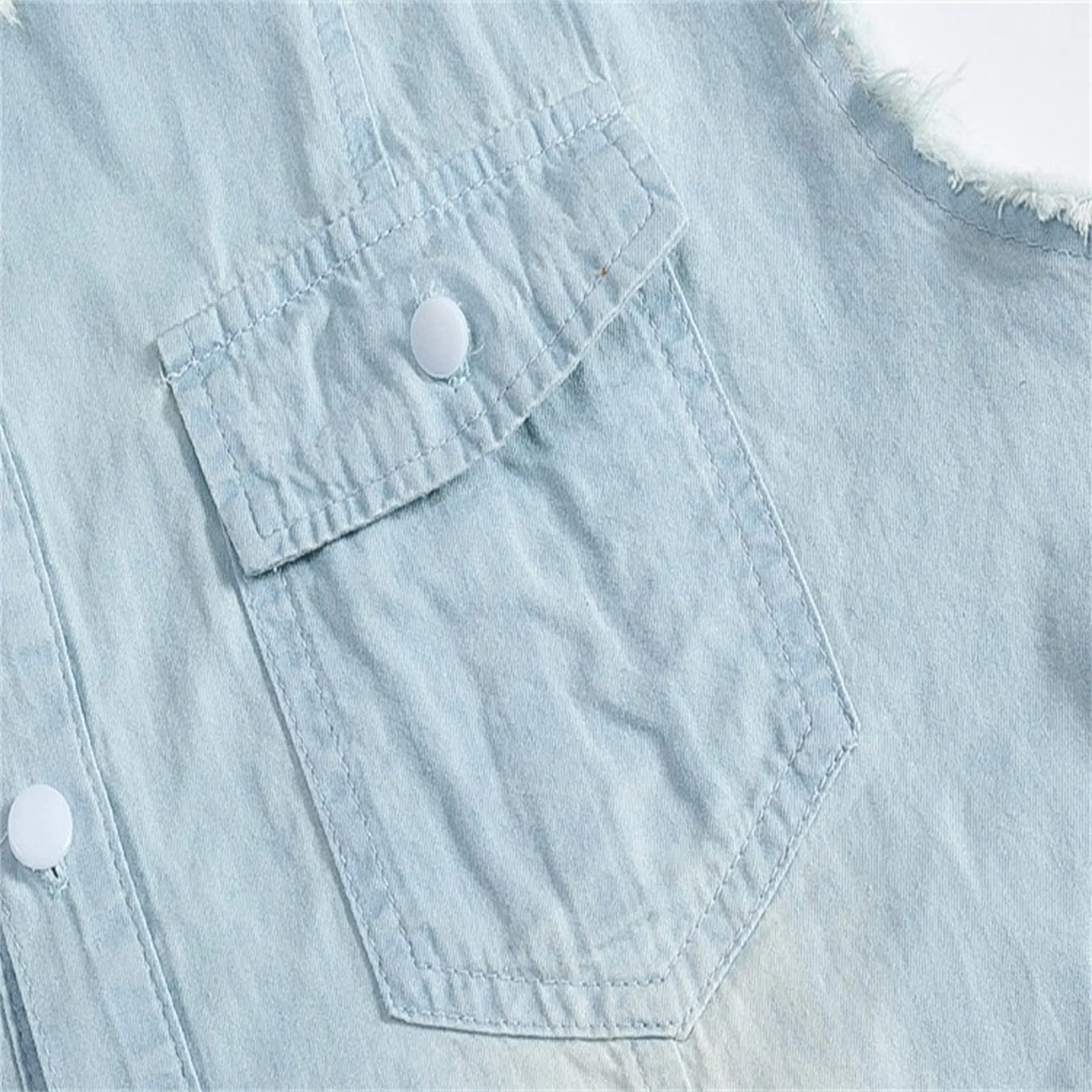 Gilet in jeans da uomo, mimetico, per il tempo libero, per fotografo, senza maniche, per attività all'aria aperta, campeggio, multi-tasca, senza maniche, gilet in jeans, G blu., XXL - immagine 6