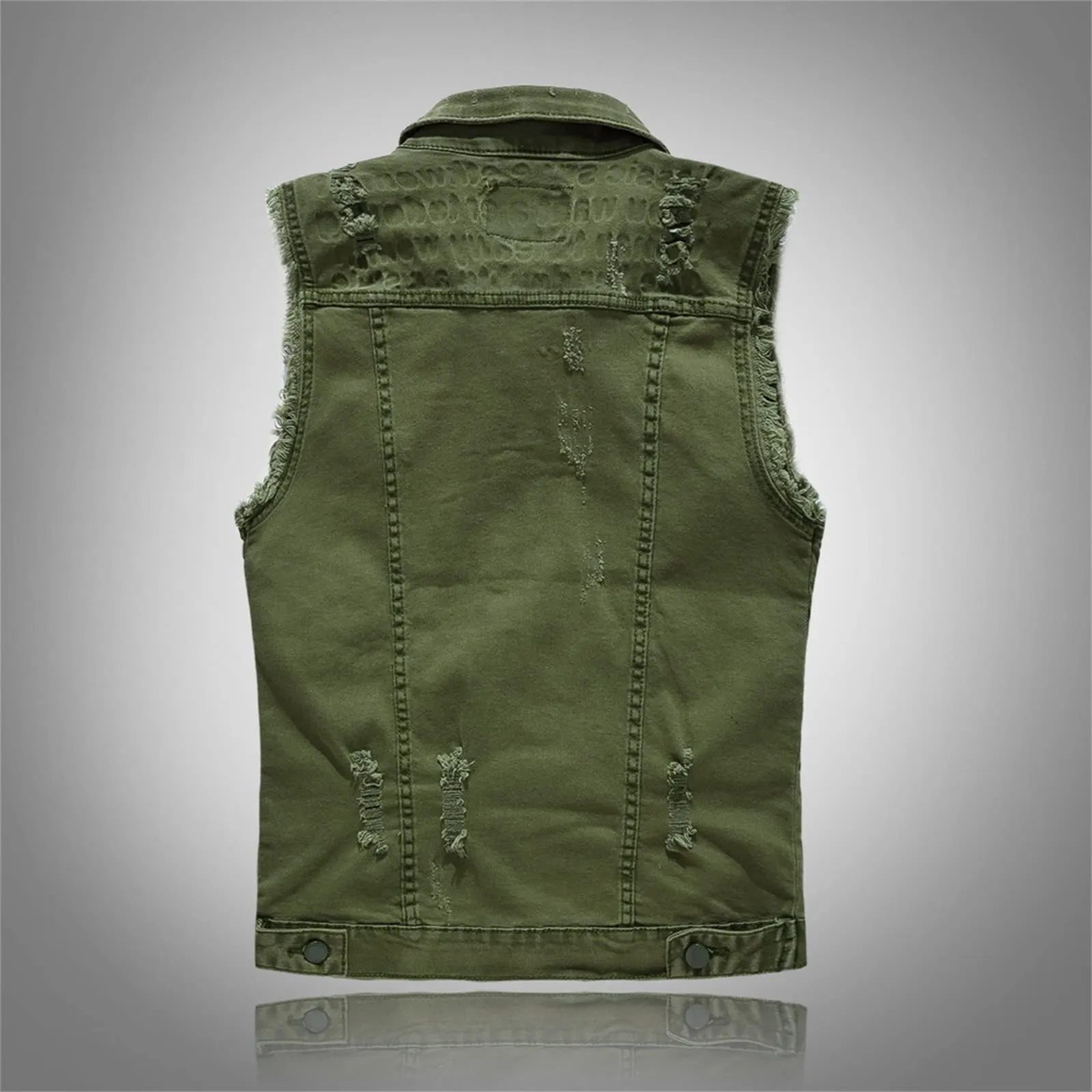 Gilet in jeans da uomo, mimetico, per il tempo libero, per fotografo, senza maniche, per attività all'aria aperta, campeggio, multi-tasca, senza maniche, gilet in jeans, G verde., 4XL - immagine 7