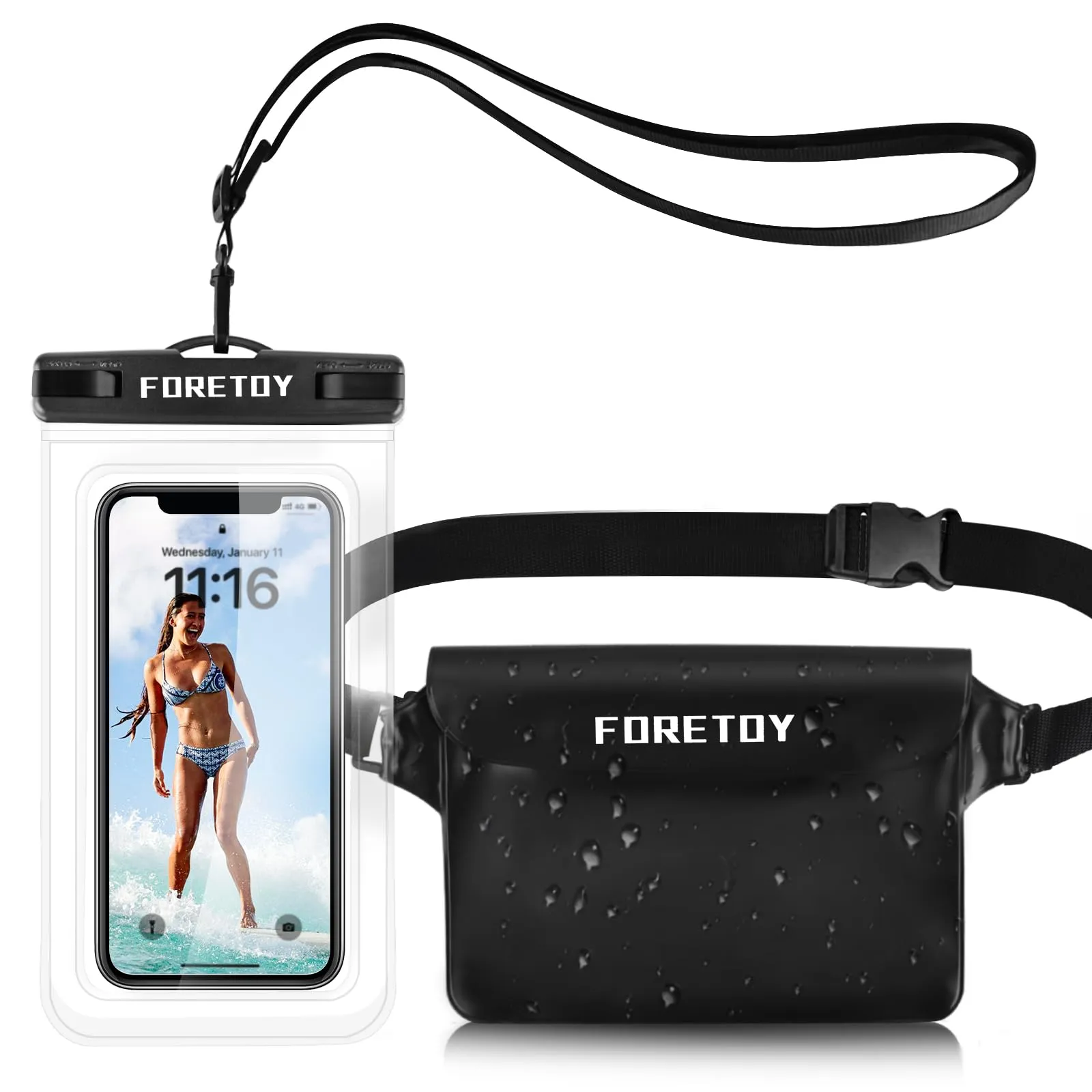 Borsa Impermeabile Mare & Custodia Impermeabile Smartphone, Sacca Stagna - immagine 1