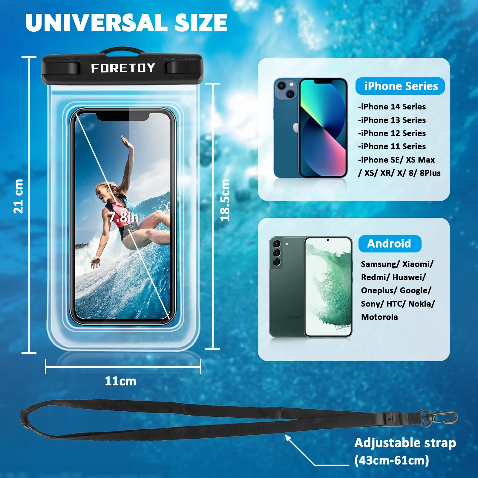 Borsa Impermeabile Mare & Custodia Impermeabile Smartphone, Sacca Stagna - immagine 7