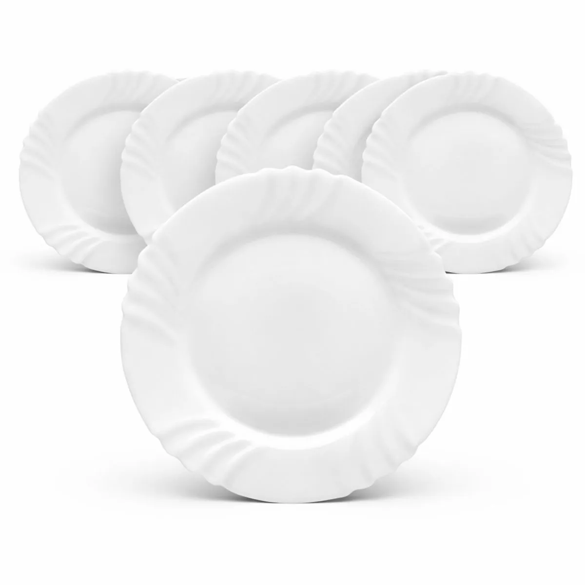 6x Bormioli Rocco Piatto piano Ebro 25,5 cm; 25.5x25.5x25.5x2 cm (LxLxØxH); bianco; rotonda; 6 pz. / Pacco - immagine 1