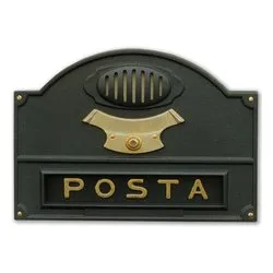 Frontale buca lettere 1P e predisposizione citofono (34x25cm) SERIE ANTICA Grigio ghisa 50A5VRGH - immagine 1