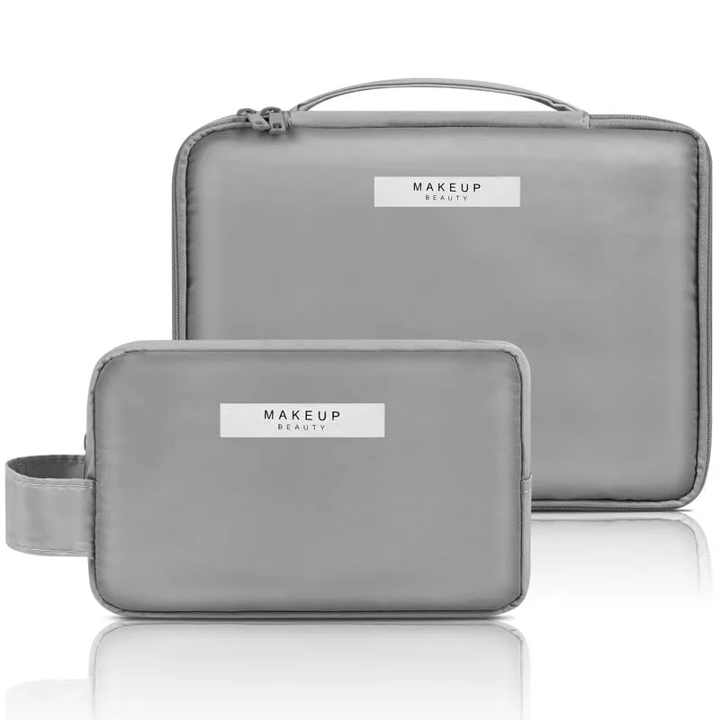 Aucuu Beauty Case Donna, Beauty Case da Viaggio, Organizer Cosmetici, Porta Trucchi da Viaggio con Double Face Tascabile, Trousse da Viaggio, Borsa da Toilette per Viaggio/All'aperto - immagine 1