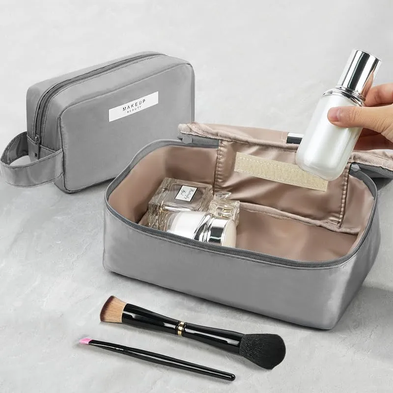 Aucuu Beauty Case Donna, Beauty Case da Viaggio, Organizer Cosmetici, Porta Trucchi da Viaggio con Double Face Tascabile, Trousse da Viaggio, Borsa da Toilette per Viaggio/All'aperto - immagine 6