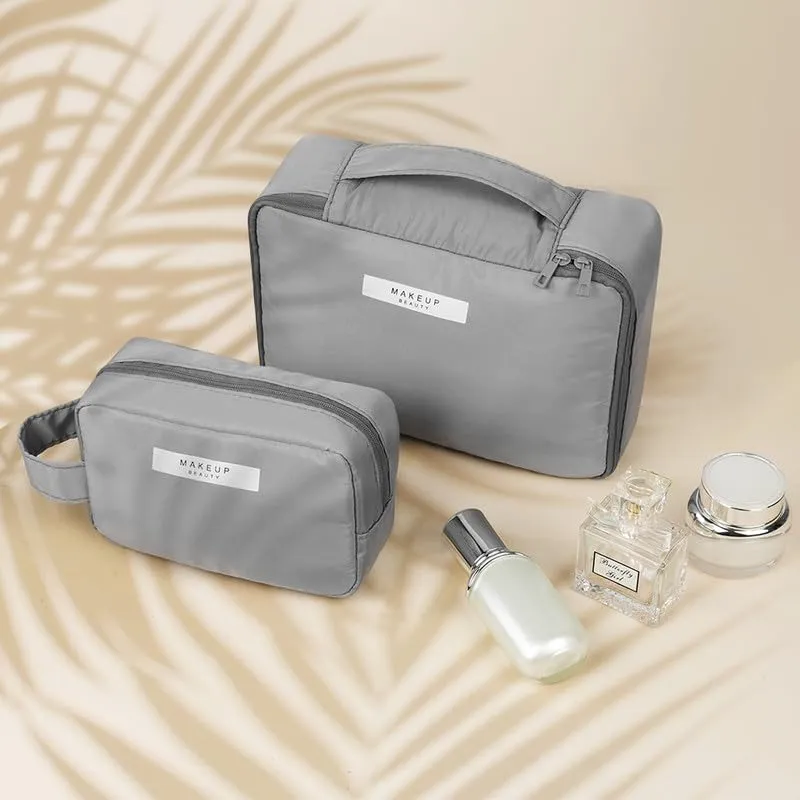 Aucuu Beauty Case Donna, Beauty Case da Viaggio, Organizer Cosmetici, Porta Trucchi da Viaggio con Double Face Tascabile, Trousse da Viaggio, Borsa da Toilette per Viaggio/All'aperto - immagine 7