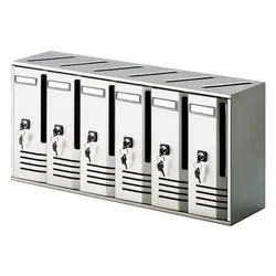 Cassetta posta condominiale 6 p (62x17,5x30cm) CUBO Argento 20C6AR - immagine 1