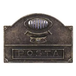 Frontale buca lettere 1P e predisposizione citofono (34x25cm) SERIE ANTICA Bronzo antico 50A5OB - immagine 1