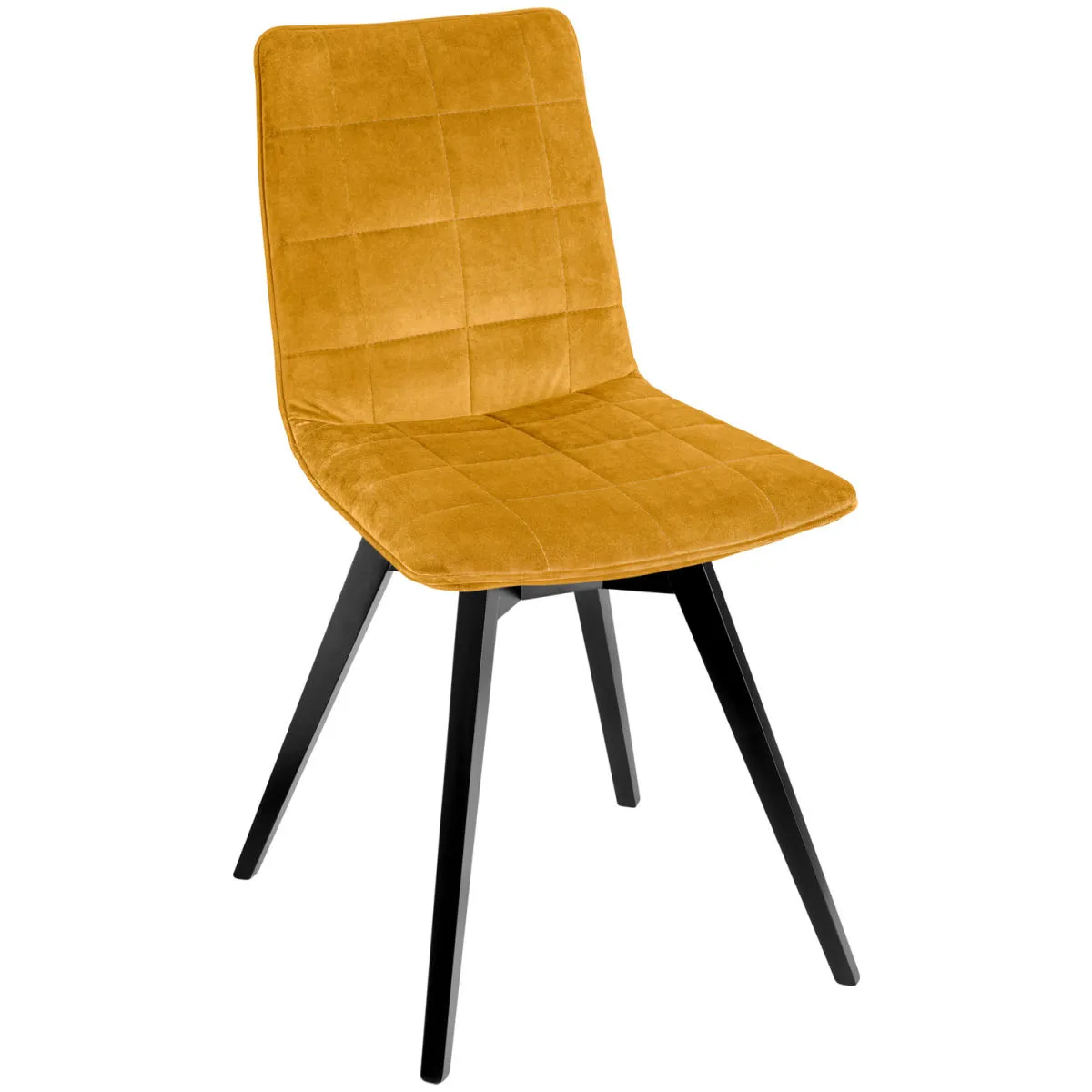 2x VEGA Sedia Milaria in velluto, pacco da 2; 60x51x88.5 cm (LxPxH); seduta oro, struttura nero; 2 set / Pacco - immagine 1