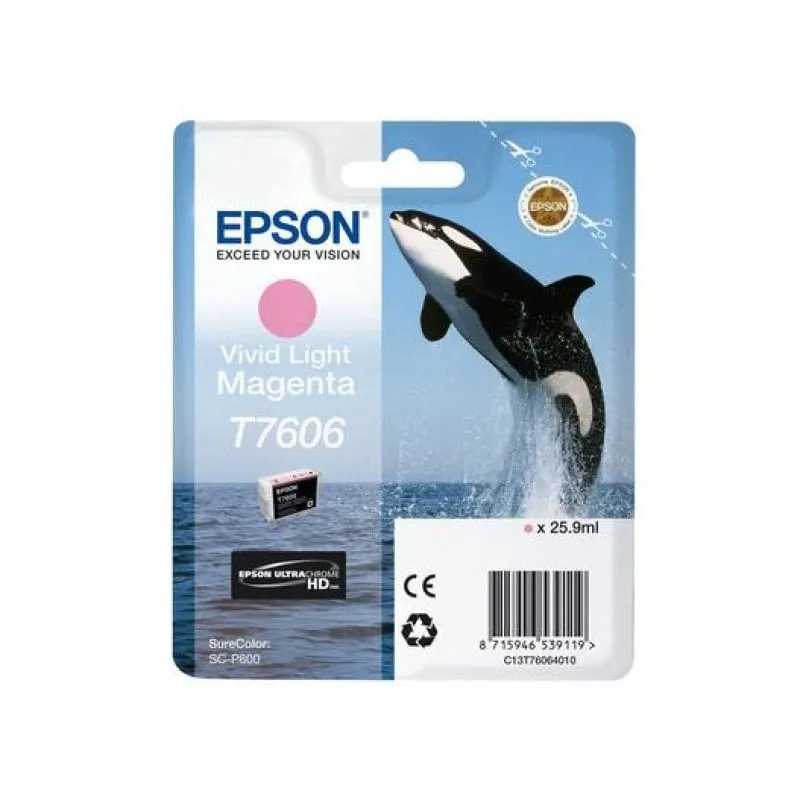 Cartuccia d'inchiostro Epson Surecolor SC-P600 Magenta chiaro 25,9 ml Originale - immagine 1