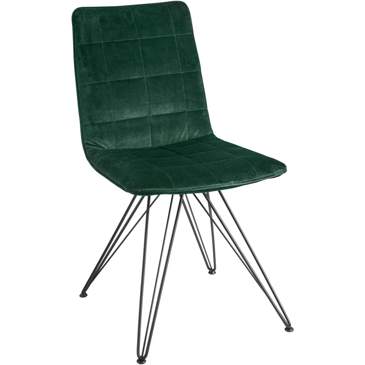 2x VEGA Sedia a guscio Milaria velluto, 2 pezzi; 60x51x88.5 cm (LxPxH); seduta abete, struttura nero; 2 set / Pacco - immagine 1