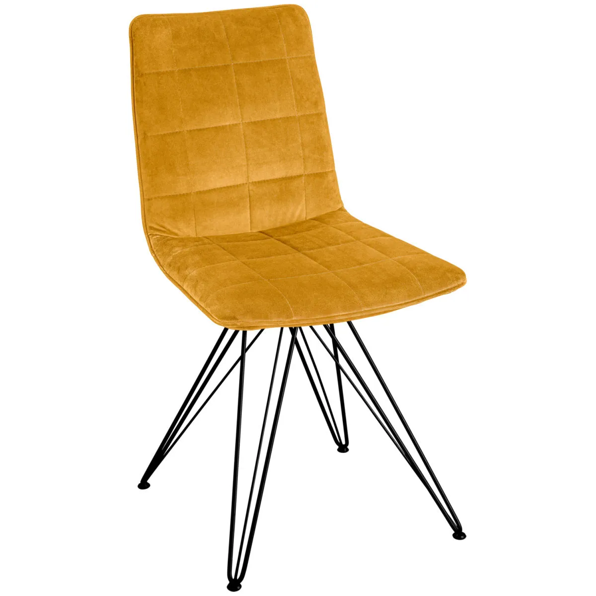 2x VEGA Sedia a guscio Milaria velluto, 2 pezzi; 60x51x88.5 cm (LxPxH); seduta oro, struttura nero; 2 set / Pacco - immagine 1