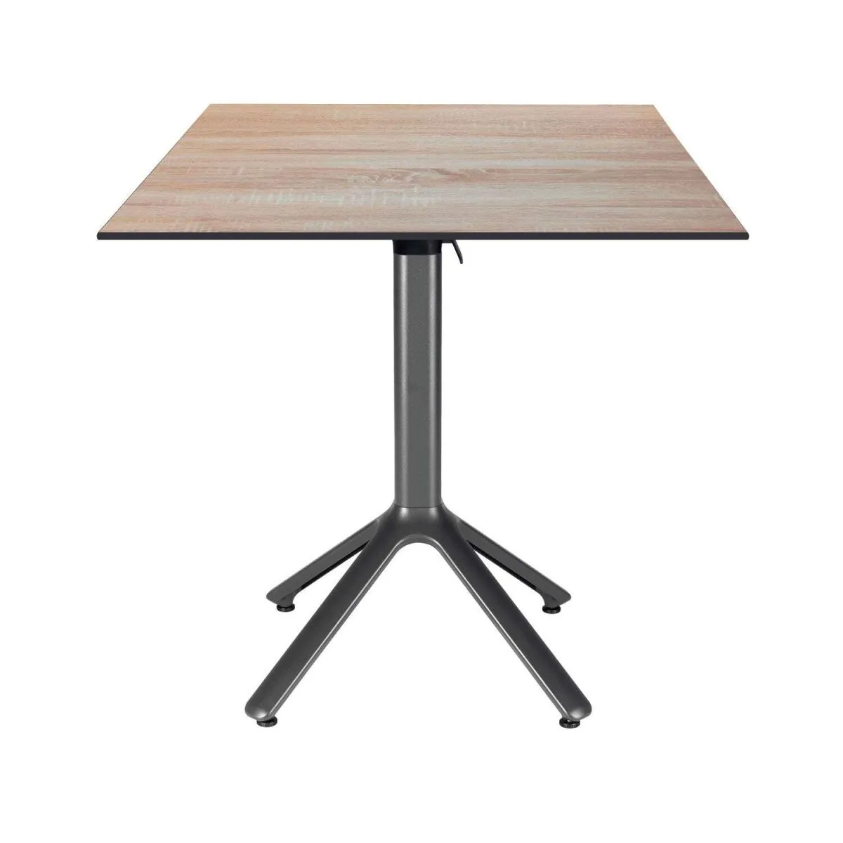RestooTab Tavolo pieghevole Nemo da esterno 70x70; 70x70x74 cm (LxLxH); Piano tavolo betulla, struttura grigio scuro; quadrata - immagine 1