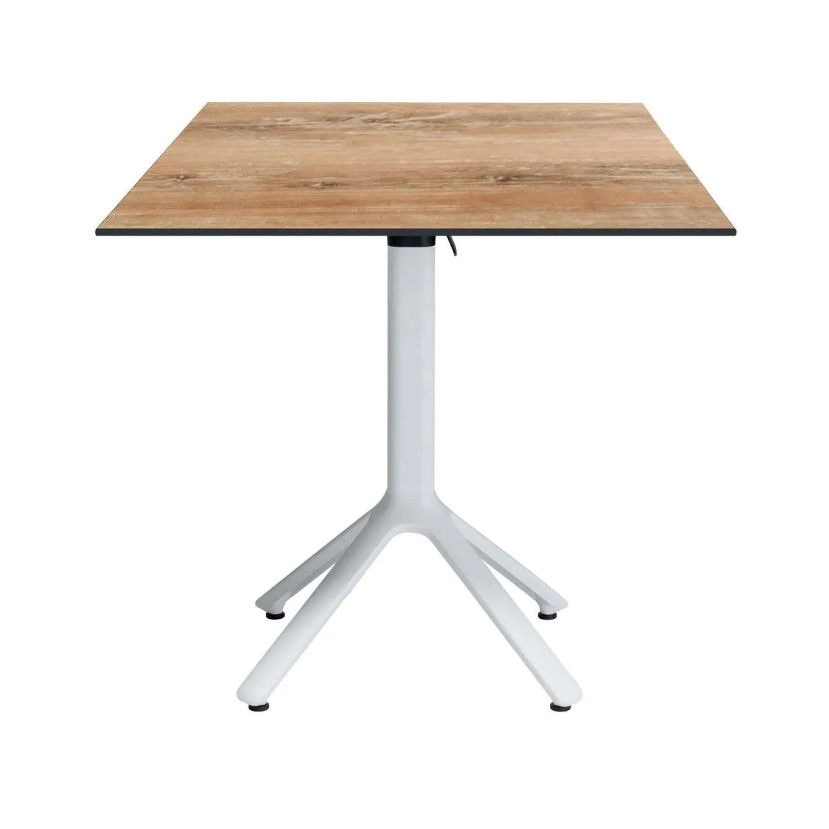 RestooTab Tavolo pieghevole Nemo bianco da esterno 70x70; 70x70x74 cm (LxLxH); Piano tavolo quercia antica, struttura bianco; quadrata - immagine 1