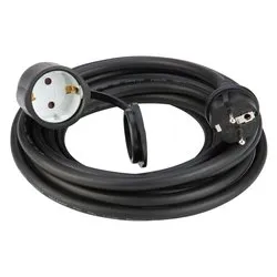 Prolunga elettrica (5m) H07RN-F 3x1,5 mmq (16A 2P+T) Nero PP2627 - immagine 1