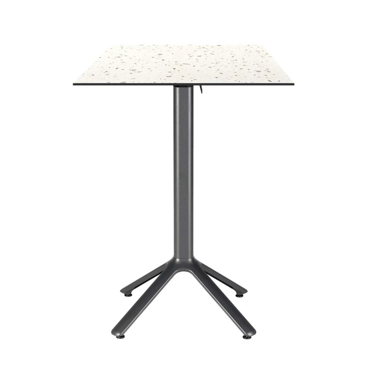 RestooTab Tavolo alto pieghevole Nemo da esterno 60x60; 60x60x110 cm (LxLxH); Piano tavolo bianco/multicolore/terazzo, struttura grigio scuro; quadrata - immagine 1