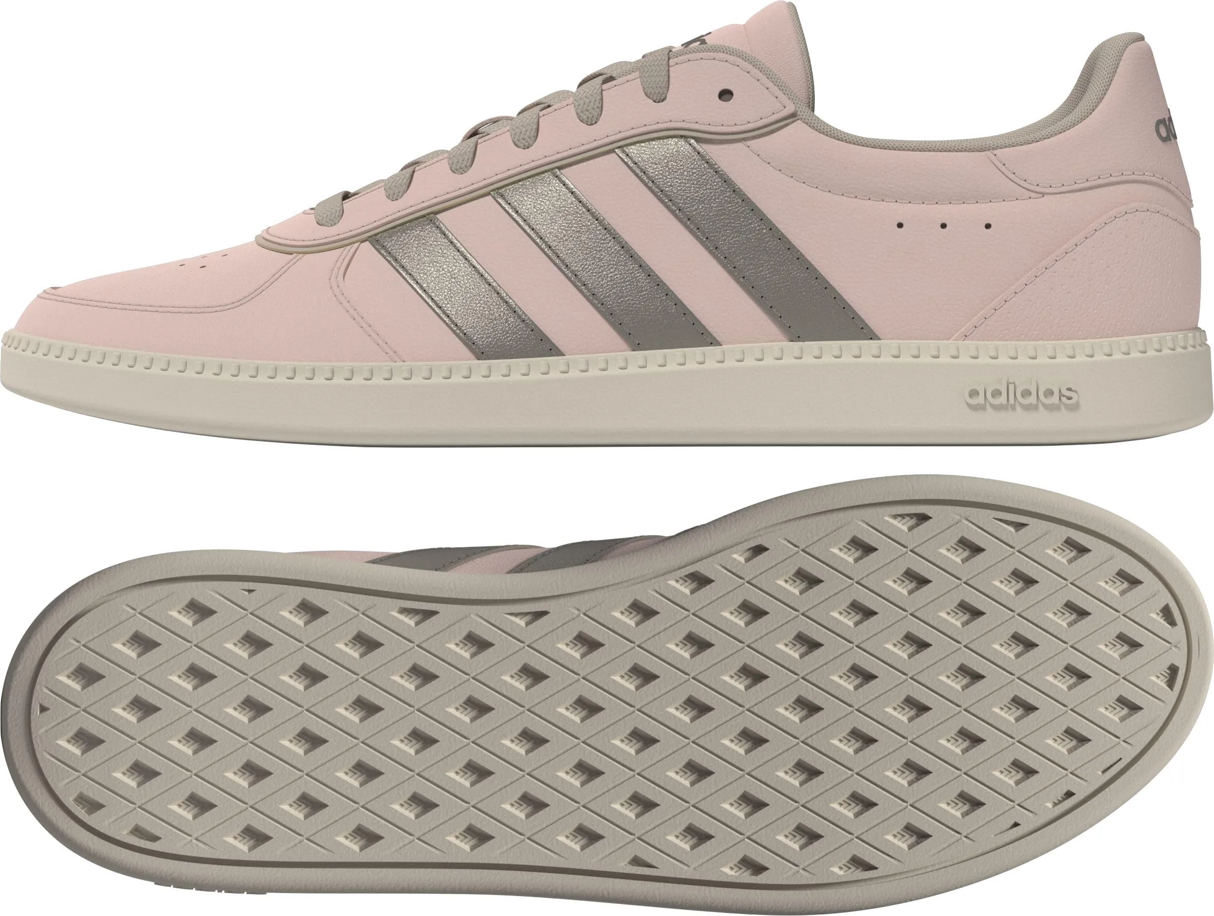 adidas Donna BREAKNET Sleek Shoes, Blush Pink/Cyber Met./Wonder White, 42 EU - immagine 3