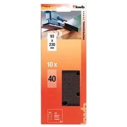 Set fogli abrasivi carta preforata levigatrici orbitali 10 pz (93x230 mm grana P80) 818104 - immagine 1