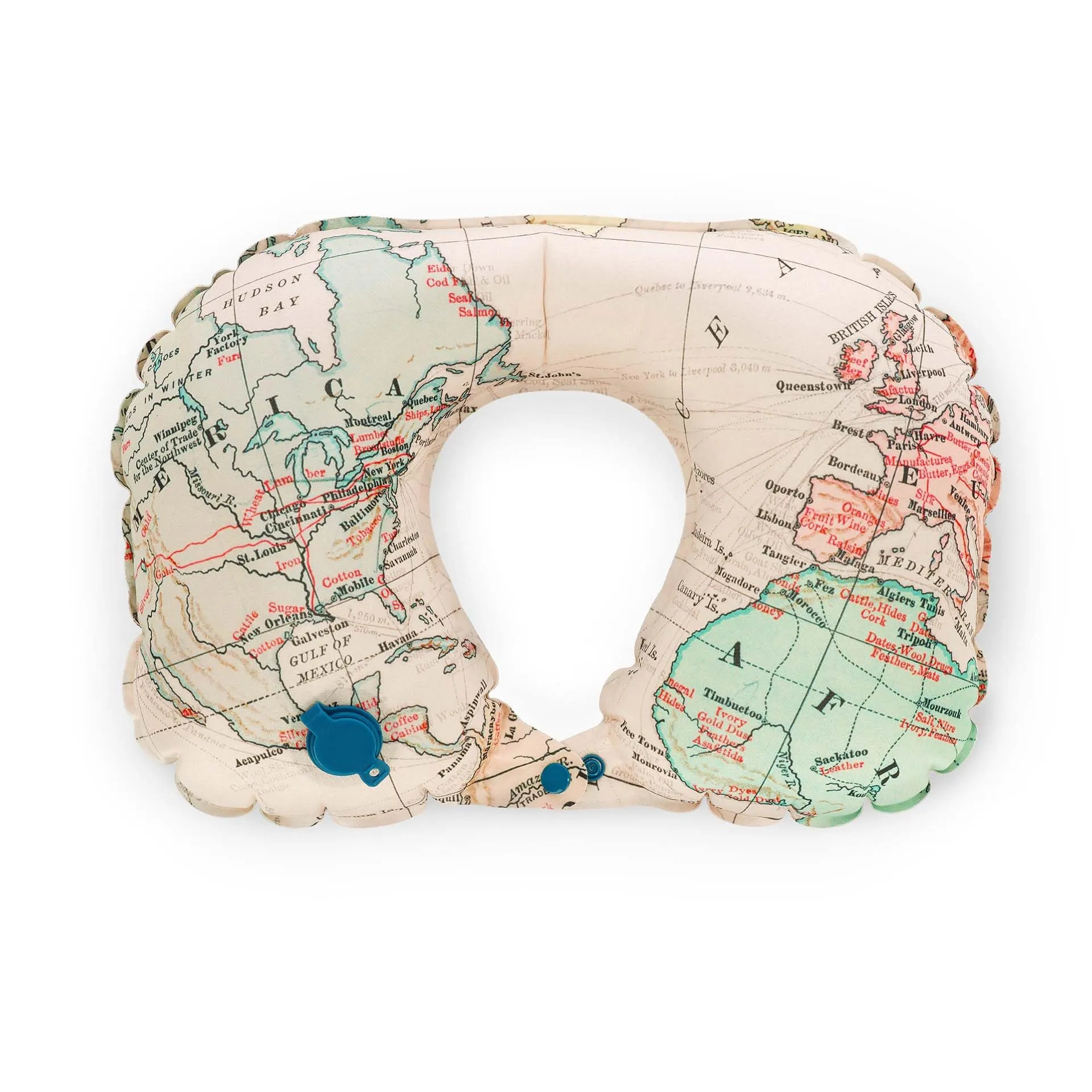 Legami - Cuscino Gonfiabile da Viaggio, Chiusura a 2 Bottoni, Comodo, Ergonomico, Facile da gonfiare e sgonfiare, Custodia con Moschettone, in Poliestere, 36.5 x 23 cm - immagine 2