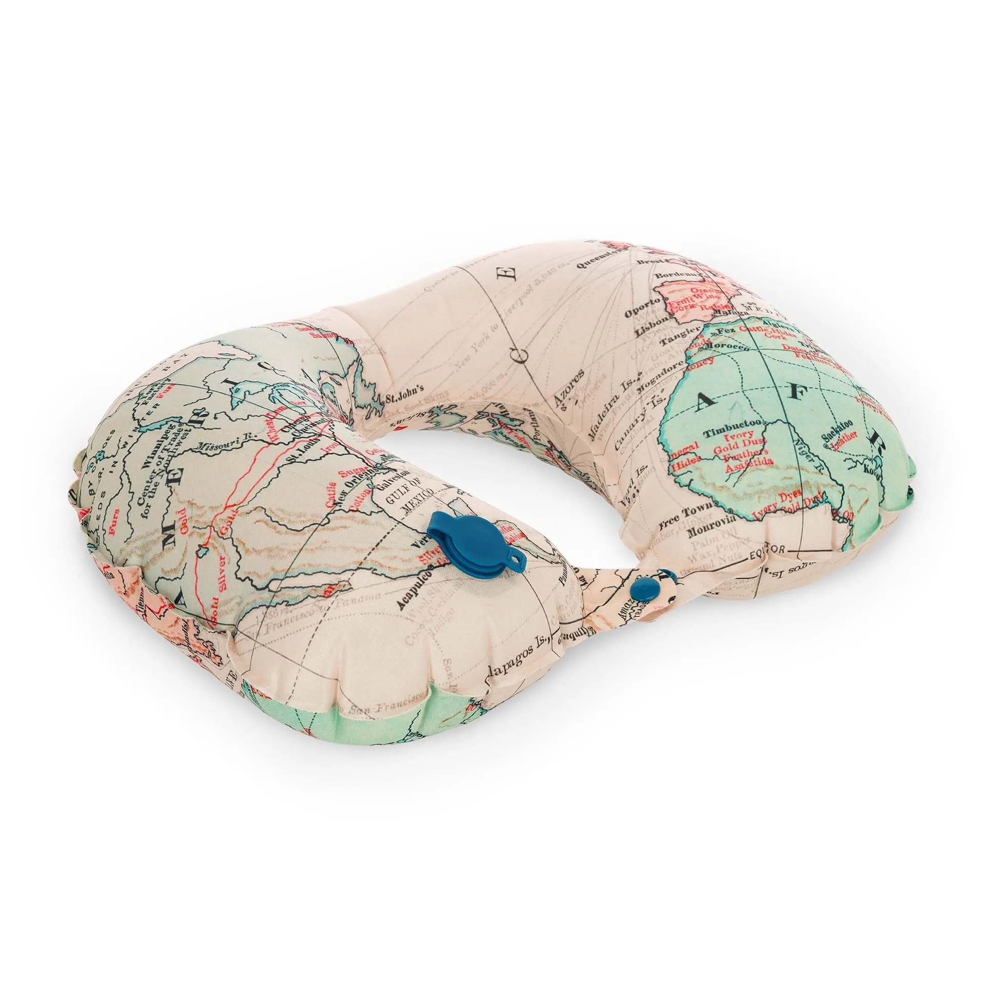 Legami - Cuscino Gonfiabile da Viaggio, Chiusura a 2 Bottoni, Comodo, Ergonomico, Facile da gonfiare e sgonfiare, Custodia con Moschettone, in Poliestere, 36.5 x 23 cm - immagine 3