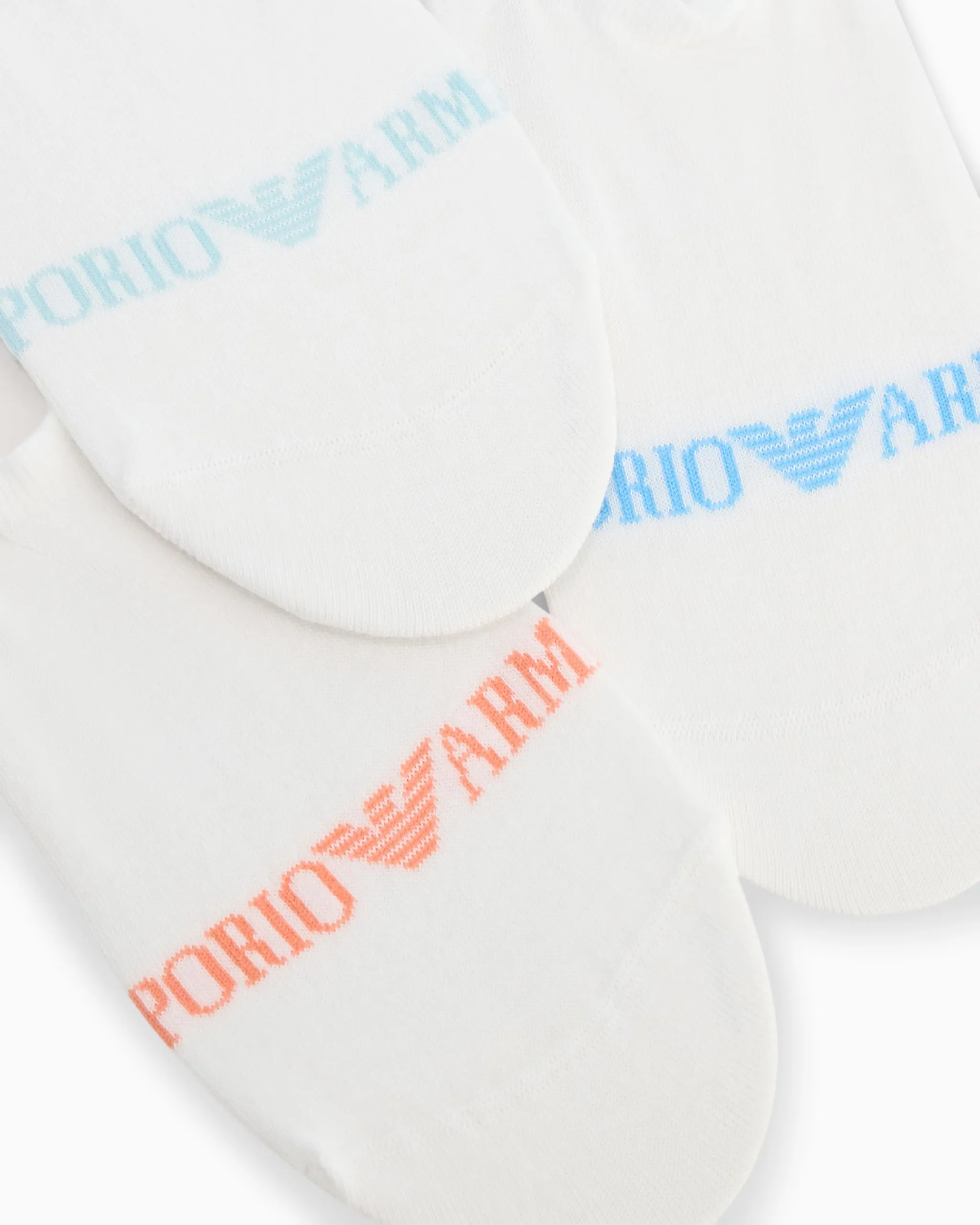 EMPORIO ARMANI CALZINI INVISIBILI DA UOMO LOGO ESTENSIBILE BIANCO L/XL - immagine 3