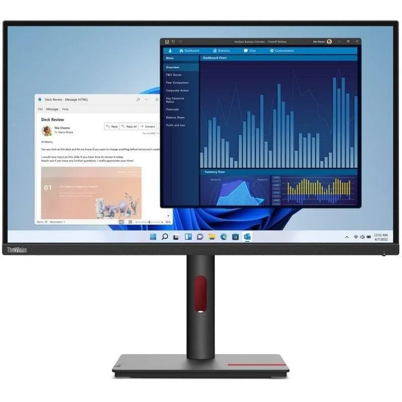 Monitor PC Lenovo ThinkVision T27p-30 27" UltraHD 4K 60Hz IPS USB-C 90W 6ms VESA - immagine 1