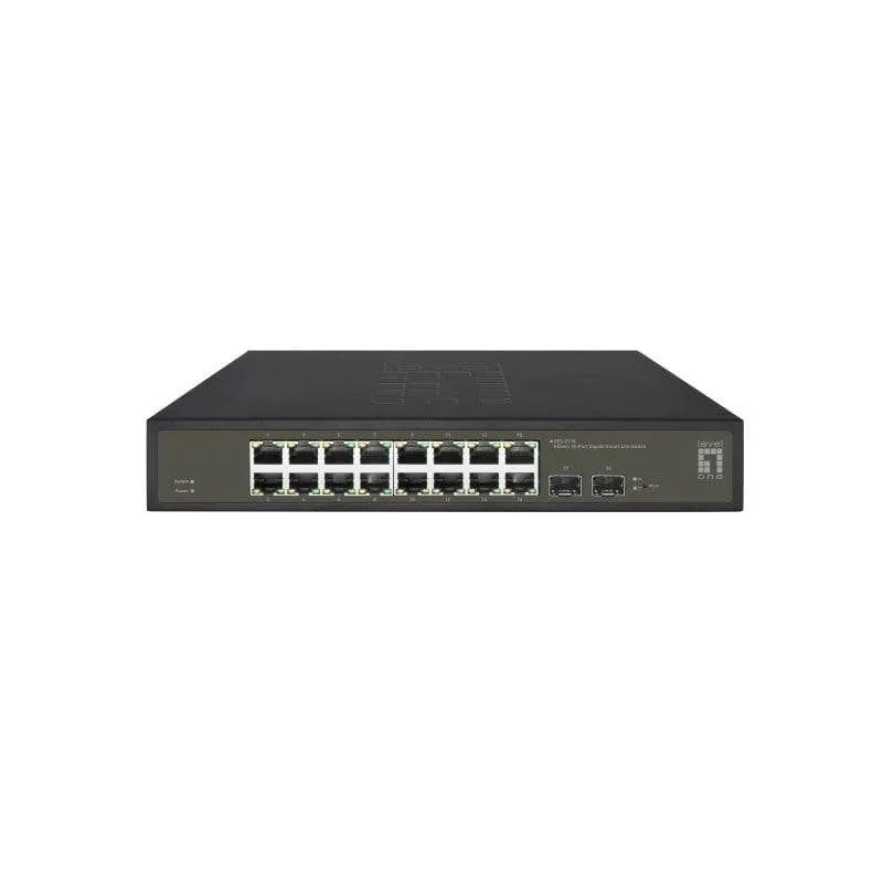 Switch LevelOne GES-2118 16 Porte Gigabit L2 Rack 2 SFP Gestito - immagine 1