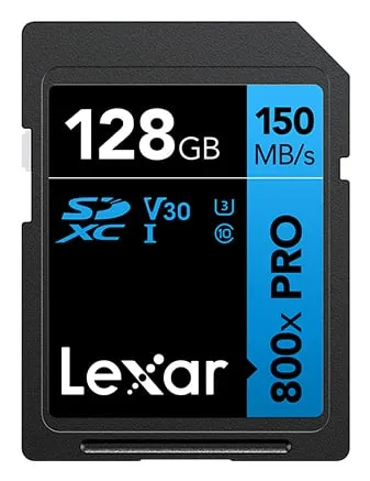 Scheda SD Lexar High-Performance 800xPRO da 128 GB UHS-I 150 MB/s V30 U3 resistente - immagine 1