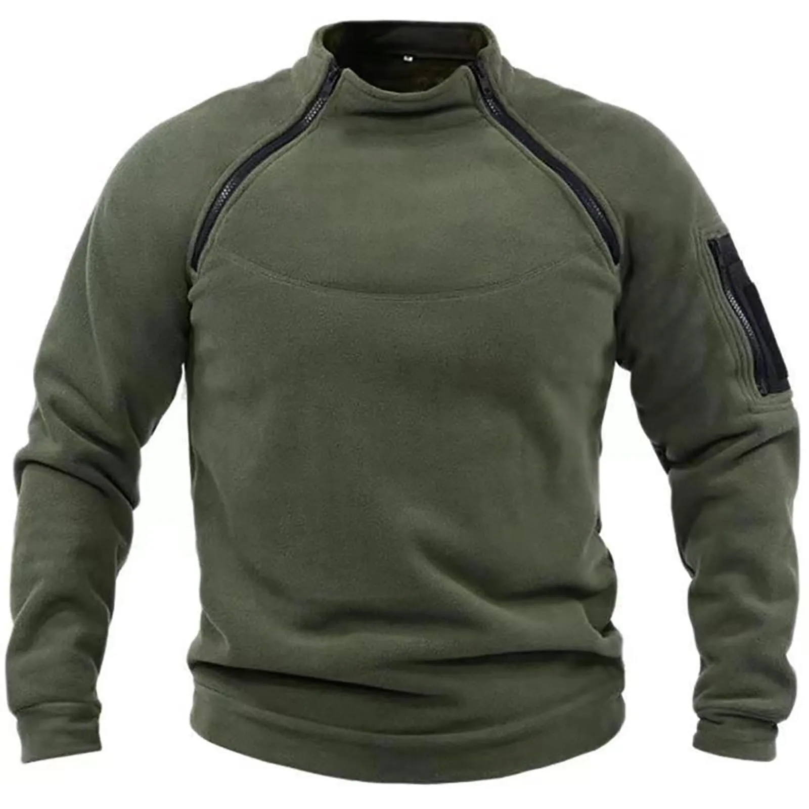 Duohropke Maglietta militare da uomo Maglietta tattica Combat Shirt Slim Fit a maniche lunghe Camouflage Shirt Paintball Airsoft Army Camicia Militare Uniforme, M - immagine 2