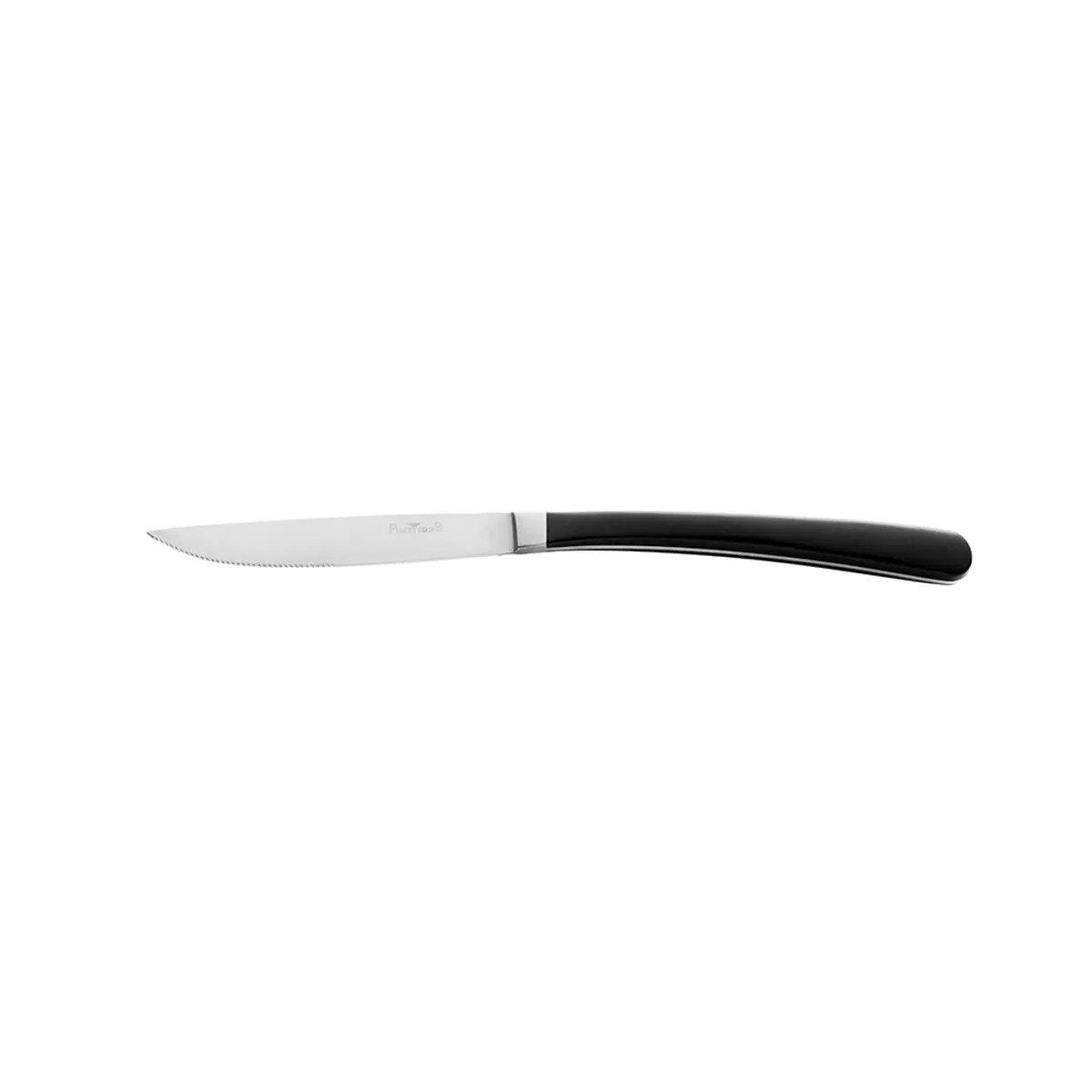 12x Pintinox Coltello da bistecca KOBE con lama seghettata; 23.5 cm (L); argento, manico nero; 12 pz. / Pacco - immagine 1