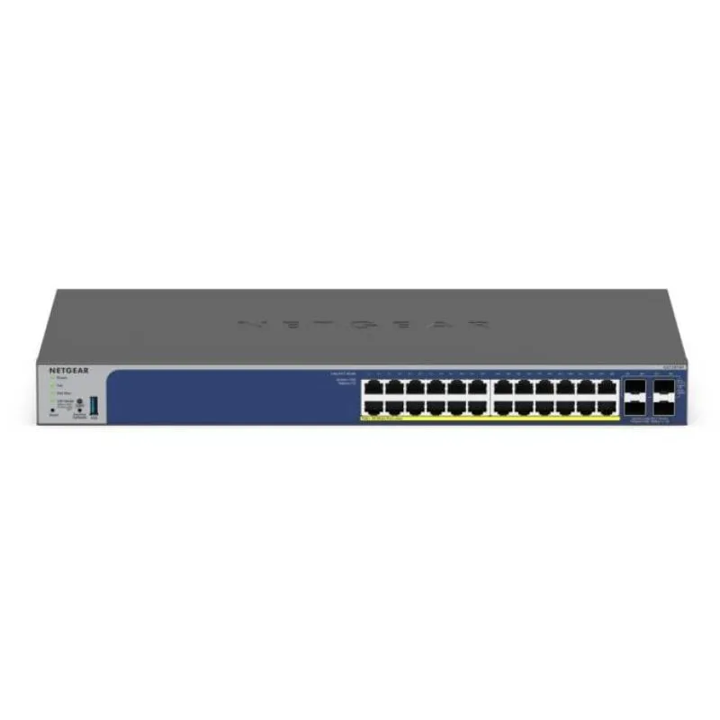 Switch rack impilabile L2/L3 Netgear GS728TX 24x10G a: 24x RJ-45 Gigabit + 2x RJ-45 10G + 2x SFP+ 10G - immagine 1