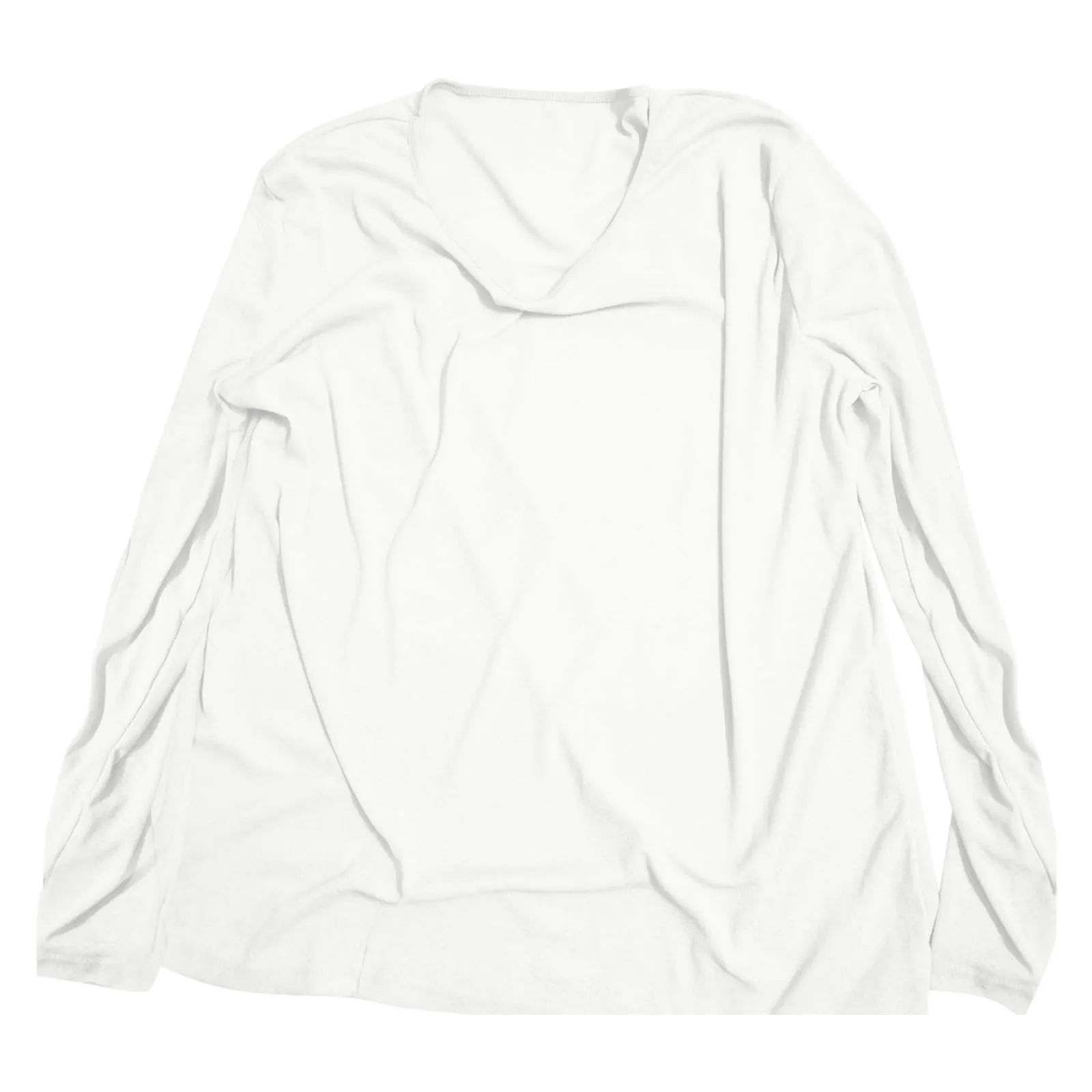 Duohropke Maglia a maniche lunghe da uomo con scollo a V profondo, a maniche lunghe, slim fit, camicia a maniche lunghe, da uomo, sexy, oversize, con collo a V, maglietta sportiva sottile, bianco, M - immagine 4
