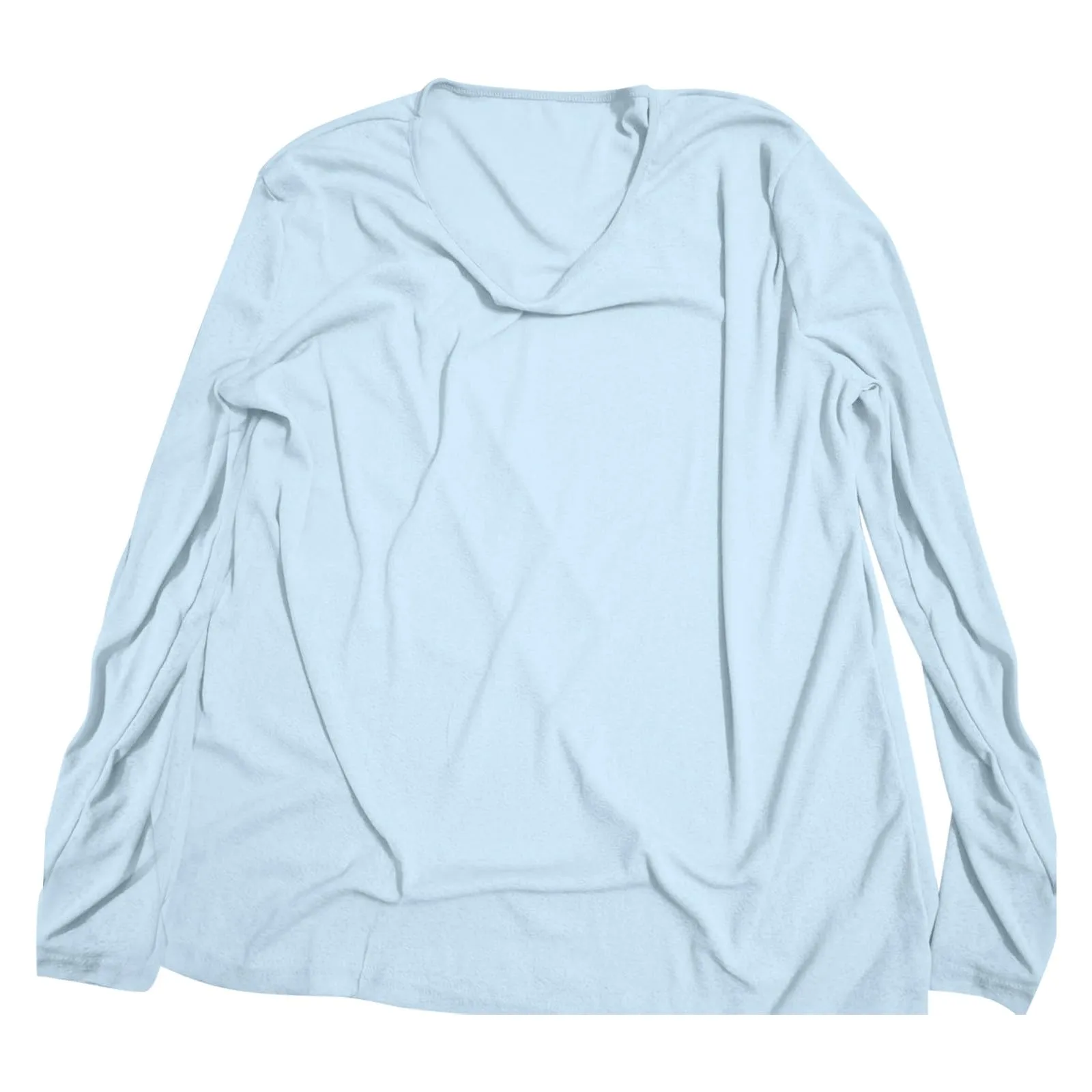 Duohropke Maglia a maniche lunghe da uomo con scollo a V profondo, a maniche lunghe, slim fit, camicia a maniche lunghe, da uomo, sexy, oversize, con collo a V, maglietta sportiva sottile, Blu, L - immagine 4