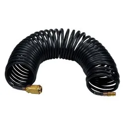 Tubo compressore spiralato con raccordi (8mm x 10m) Nero 8221577STN - immagine 1