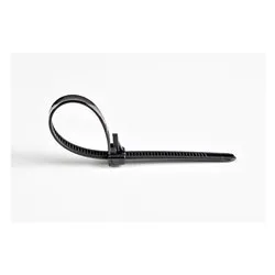 Set fascette cablaggio 100 pz (7x120mm) per serraggio cavi fino a 30 mm Nero CBMZTRB5BK - immagine 1