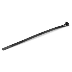 Set fascette cablaggio 100 pz (7x200mm) per serraggio cavi fino a 50 mm Nero CBMZTRB8BK - immagine 1