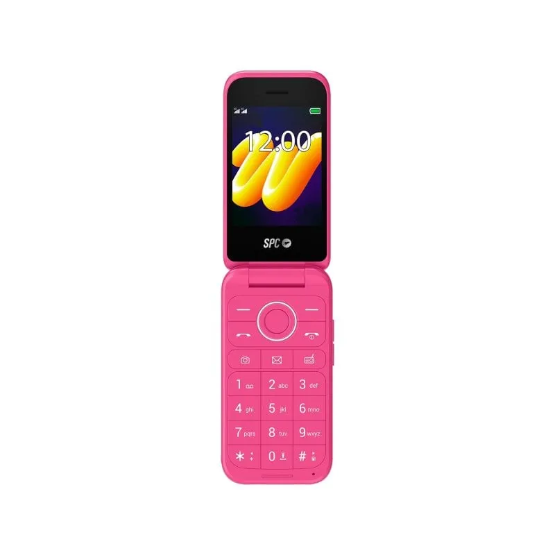 Telefono cellulare SPC flip 4G Dual SIM con schermo da 2,8" e batteria a lunga durata in rosa - immagine 1
