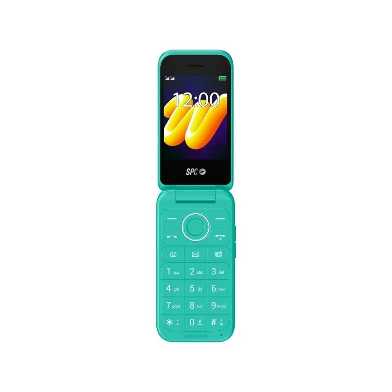 Telefono SPC Jasper 4G Caribbean Green Dual SIM, fotocamera da 2 MP, senza Internet, batteria da 1600 mAh - immagine 1