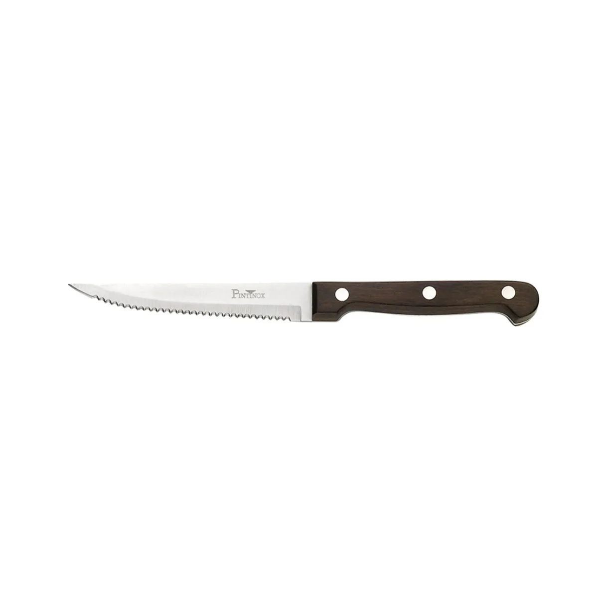 6x Pintinox Coltello da bistecca P.WOOD; 28 cm (L); argento, manico marrone; 6 pz. / Pacco - immagine 1