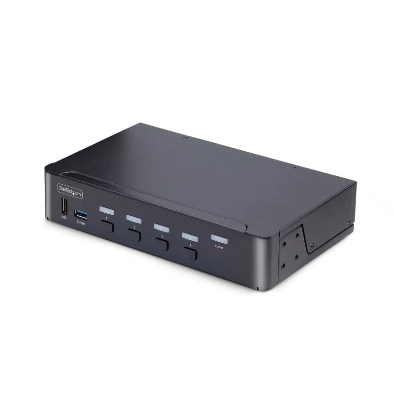 StarTech.com Switch KVM DisplayPort USB 3.0/2.0 8K60 a 4 porte con pulsanti AV HDR indipendenti - immagine 1