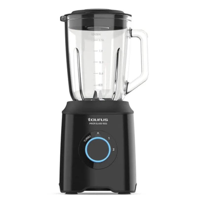 Frullatore turbo in vetro Taurus Prior Glass 1500 da 1500 W e 1,5 l con lame in acciaio inossidabile - immagine 1