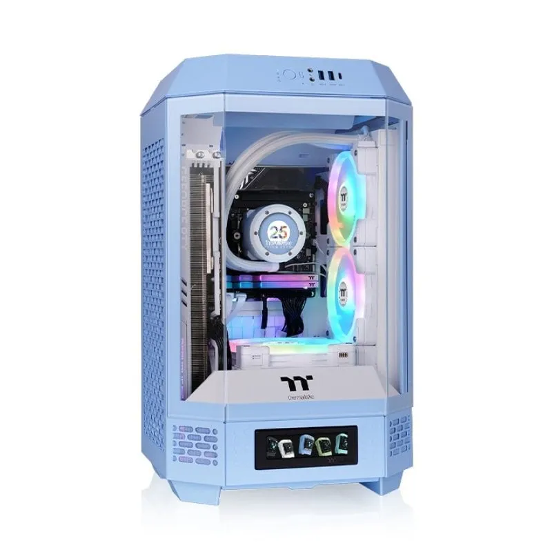 Thermaltake Mini Tower Blu SPCC Schermo LCD Finestra laterale Mini-ITX - immagine 1