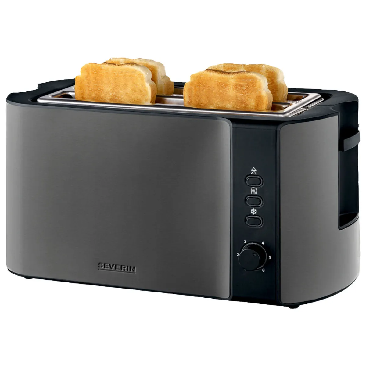 Severin Tostapane a 4 fette AT 9341 Fessura lunga; 38x18x19 cm (LxPxH); acciaio inox - immagine 1