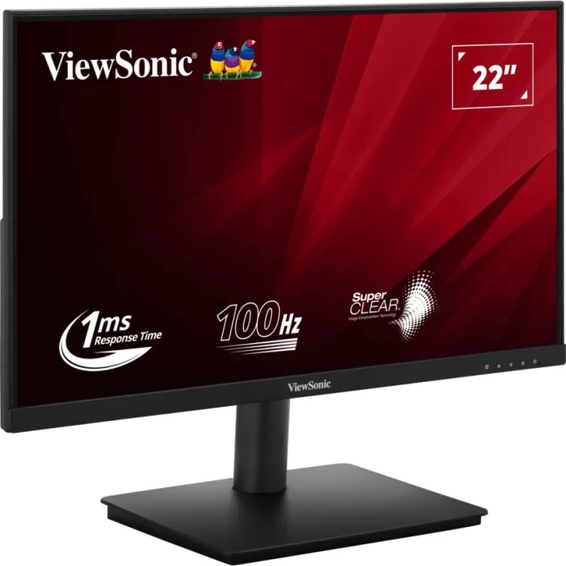 Monitor Viewsonic 22″ 1080p 100Hz VA Flicker Free Low Blue Light HDMI VGA VESA - immagine 1