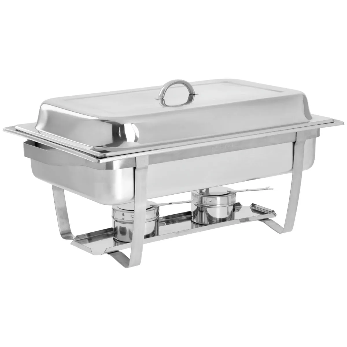 2x PULSIVA Chafing Dish Basic; GN 1/1, 9000 ml, 56x36.1x28 cm (LxPxH); argento; rettangolare; 2 pz. / Pacco - immagine 1