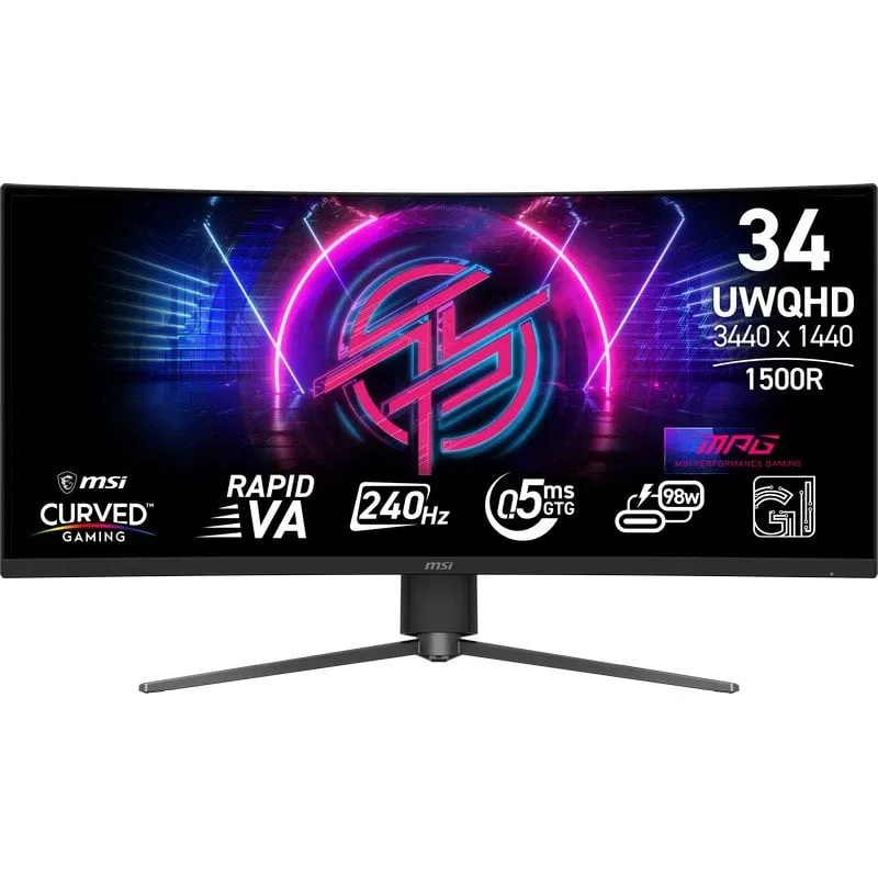 MSI MPG 346CQRF X24 34″ 3440 x 1440 240Hz VA Curvo 0,5ms USB-C DisplayHDR400 Adaptive-Sync - immagine 1
